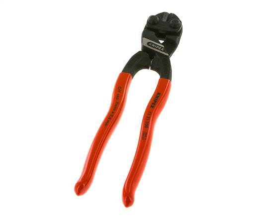 Alicates de corte de pernos Knipex 200 mm Mangos recubiertos de plástico con rebaje
