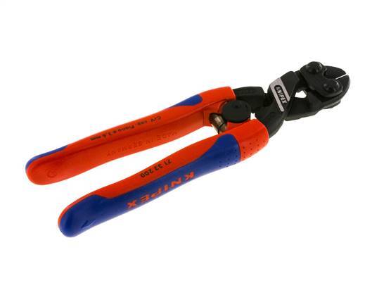 Alicates de corte de pernos Knipex 200 mm mangos de 2 componentes con receso