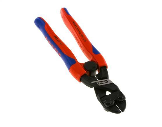 Alicates de corte de pernos Knipex 200 mm mangos de 2 componentes con receso