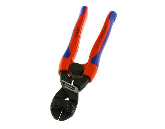 Alicates de corte de pernos Knipex 200 mm mangos de 2 componentes con receso