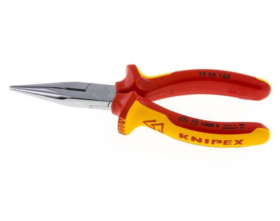 Alicates de puntas rectas Knipex 160 mm VDE Testado hasta 1000V