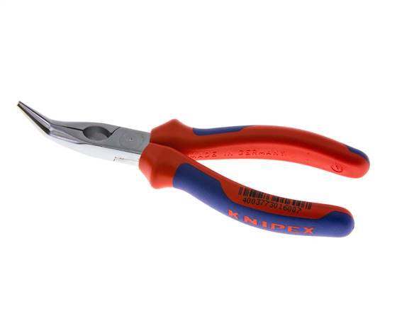 Alicates de punta de aguja acodados Knipex 160 mm Mangos de 2 componentes