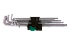 Wera Juego de llaves hexagonales de 9 piezas de 1,5 a 10 mm con cabeza esférica