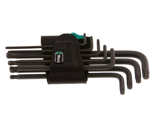 Wera Juego de llaves Allen TORX TX8 a TX40 de 9 piezas con cabeza esférica