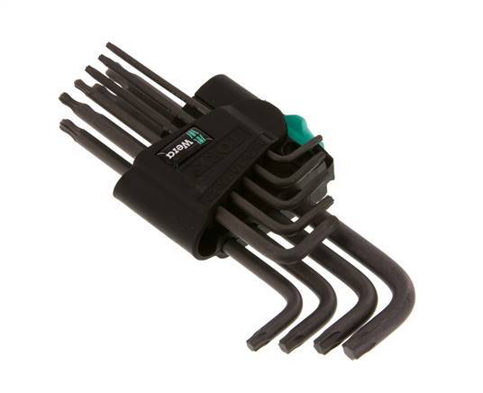 Wera Juego de llaves Allen TORX TX8 a TX40 de 9 piezas con cabeza esférica