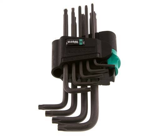 Wera Juego de llaves Allen TORX TX8 a TX40 de 9 piezas con cabeza esférica