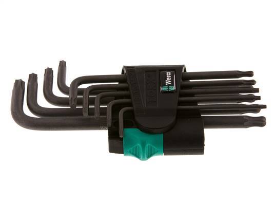Wera Juego de llaves Allen TORX TX8 a TX40 de 9 piezas con cabeza esférica