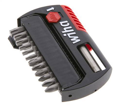 Surtido de puntas Phillips/Pozidriv/TORX de 13 piezas con soporte de puntas Wiha