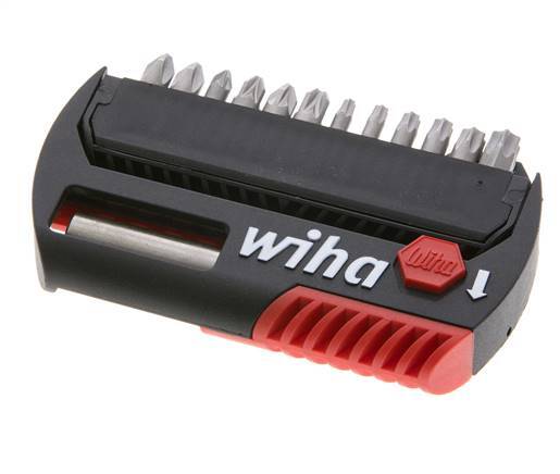 Surtido de puntas Phillips/Pozidriv/TORX de 13 piezas con soporte de puntas Wiha
