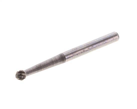 Fresa de carburo KUD redonda/globular de 3 mm