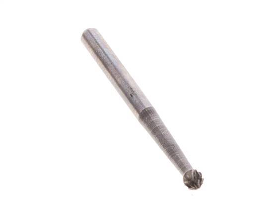 Fresa de carburo KUD redonda/globular de 3 mm