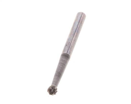 Fresa de carburo KUD redonda/globular de 3 mm