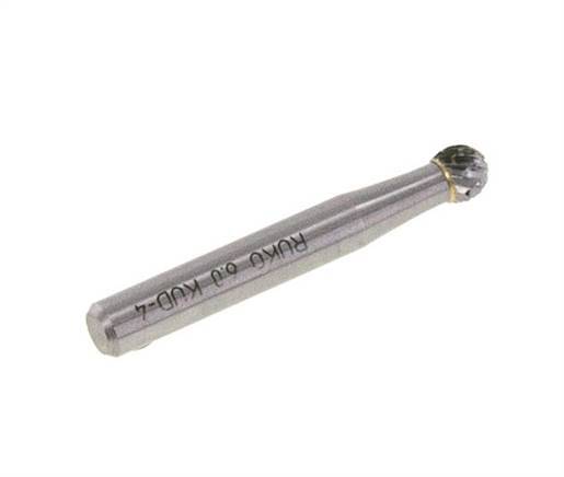 Fresa de carburo KUD redonda/globular de 6 mm