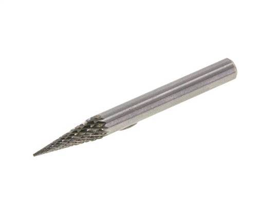 Fresa de carburo SKM con forma de cono puntiagudo de 6 mm
