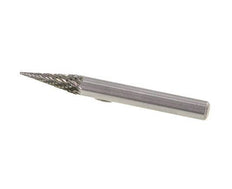 Fresa de carburo SKM con forma de cono puntiagudo de 6 mm