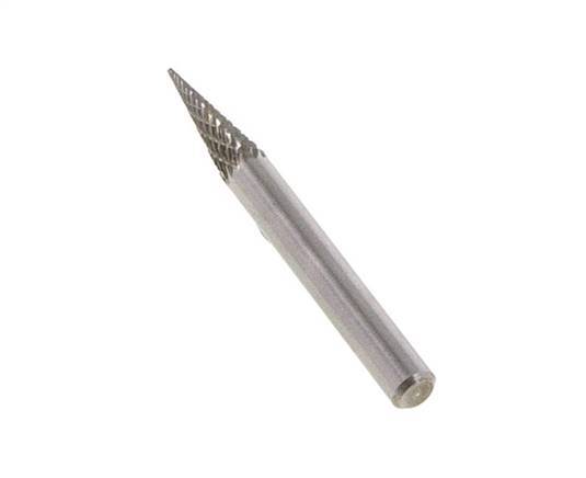 Fresa de carburo SKM con forma de cono puntiagudo de 6 mm