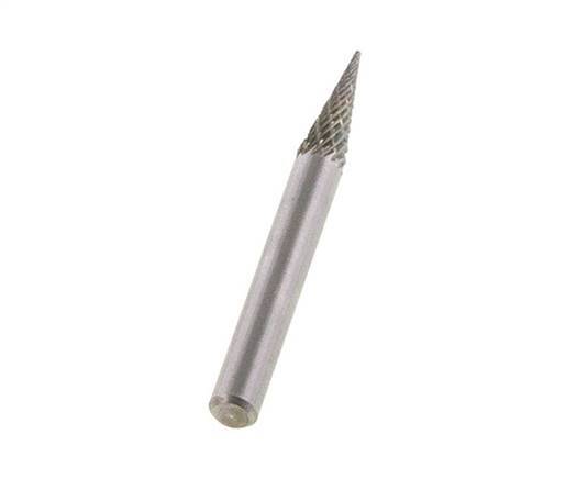 Fresa de carburo SKM con forma de cono puntiagudo de 6 mm