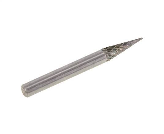 Fresa de carburo SKM con forma de cono puntiagudo de 6 mm