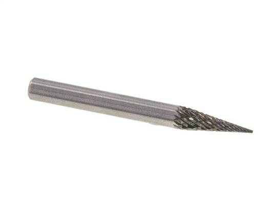 Fresa de carburo SKM con forma de cono puntiagudo de 6 mm