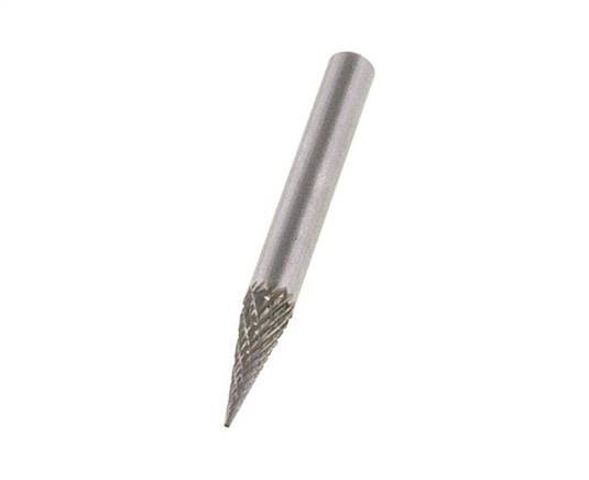 Fresa de carburo SKM con forma de cono puntiagudo de 6 mm