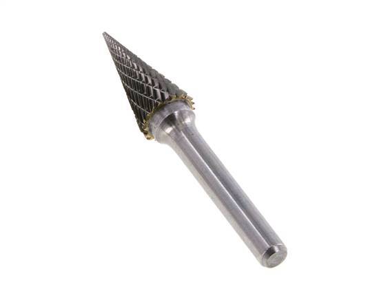 Fresa de carburo de 12 mm con forma de cono puntiagudo SKM