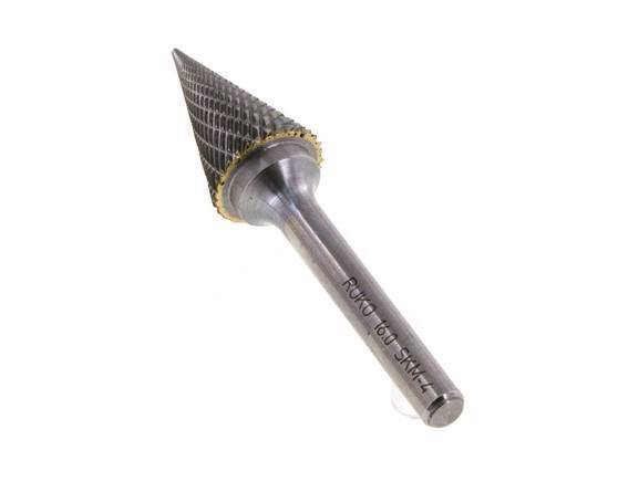 Fresa de metal duro SKM con forma de cono puntiagudo de 16 mm