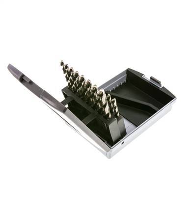juego de brocas helicoidales de 19 piezas DIN 338 N HSS-G 1 - 10 mm