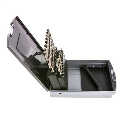 juego de brocas helicoidales de 19 piezas DIN 338 N HSS-G 1 - 10 mm