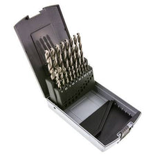 juego de brocas helicoidales de 19 piezas DIN 338 N HSS-G 1 - 10 mm