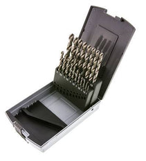 juego de brocas helicoidales de 19 piezas DIN 338 N HSS-G 1 - 10 mm