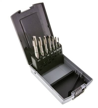 juego de 7 piezas para roscar a máquina M3-M12 HSS-E Throughway