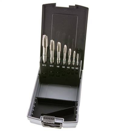 juego de 7 piezas para roscar a máquina M3-M12 HSS-E Throughway