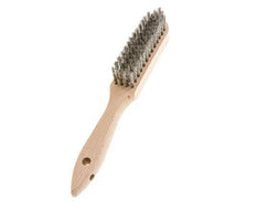 Cepillo de alambre manual de 4 filas de alambre de acero inoxidable corrugado
