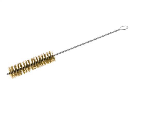 Cepillo de tubo con ojal de 25 mm de alambre de latón corrugado