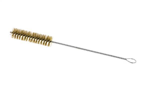 Cepillo de tubo con ojal de 25 mm de alambre de latón corrugado