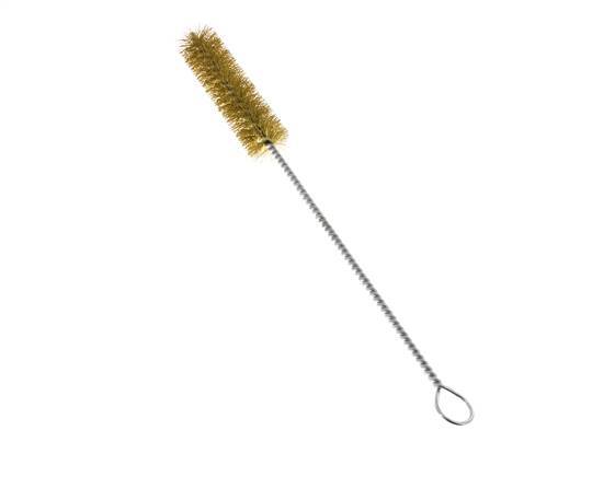 Cepillo de tubo con ojal de 25 mm de alambre de latón corrugado