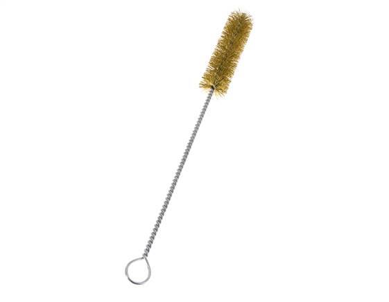 Cepillo de tubo con ojal de 25 mm de alambre de latón corrugado