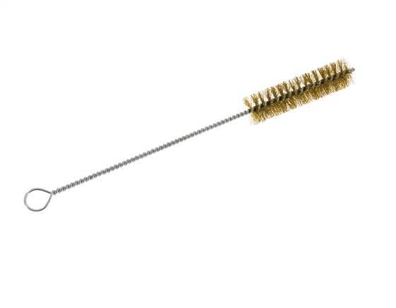 Cepillo de tubo con ojal de 25 mm de alambre de latón corrugado