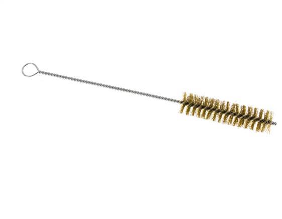 Cepillo de tubo con ojal de 25 mm de alambre de latón corrugado