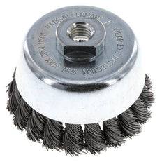 Cepillo de copa de 90 mm (M 14X2) Alambre de acero de 0,5 mm (20xtrenzado)