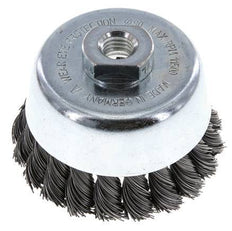 Cepillo de copa de 90 mm (M 14X2) Alambre de acero de 0,5 mm (20xtrenzado)