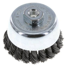 Cepillo de copa de 90 mm (M 14X2) Alambre de acero de 0,5 mm (20xtrenzado)