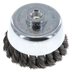Cepillo de copa de 90 mm (M 14X2) Alambre de acero de 0,5 mm (20xtrenzado)