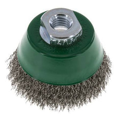 Cepillo de copa 65 mm (M 14X2) Alambre de acero inoxidable 0,3 mm (ondulado)