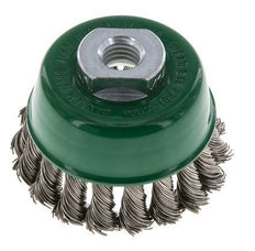 Cepillo de copa 65 mm (M 14X2) Alambre de acero inoxidable 0,5 mm (18xtrenzado)