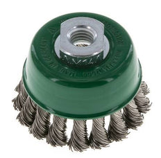 Cepillo de copa 65 mm (M 14X2) Alambre de acero inoxidable 0,5 mm (18xtrenzado)