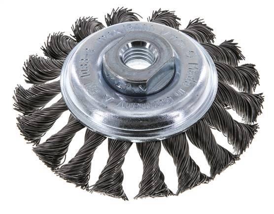 Cepillo biselado de alambre de acero trenzado 100X12 mm ( M14X2)