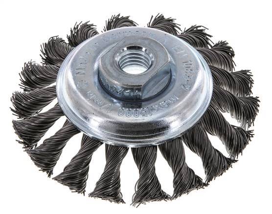 Cepillo biselado de alambre de acero trenzado 100X12 mm ( M14X2)