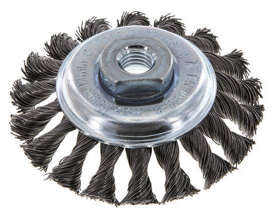 Cepillo biselado de alambre de acero trenzado 100X12 mm ( M14X2)