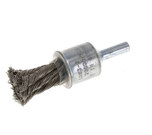 Cepillo de alambre 19 mm 6 mm Eje de alambre de acero inoxidable 0,35 mm 6xTrenzado